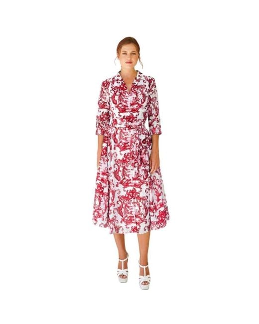 Samantha Sung Red Midi Dresses