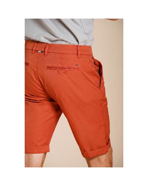 Mason's Orange Casual Shorts for men