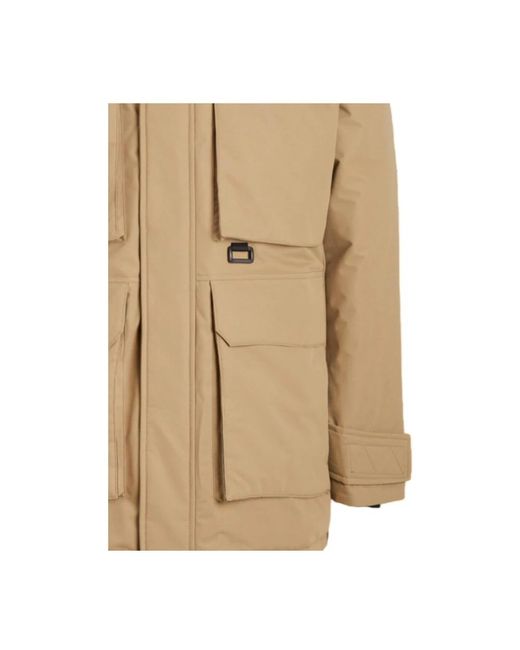 Jack & Jones Jassen ,Bruin ,Winddichte Parka Jas Met Bont Capuchon in het Natural voor heren