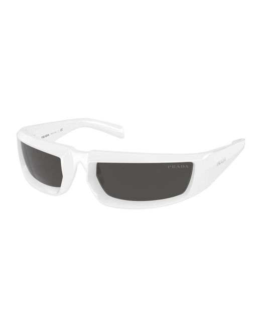 Prada Weiß/dunkelgrau sonnenbrille in White für Herren