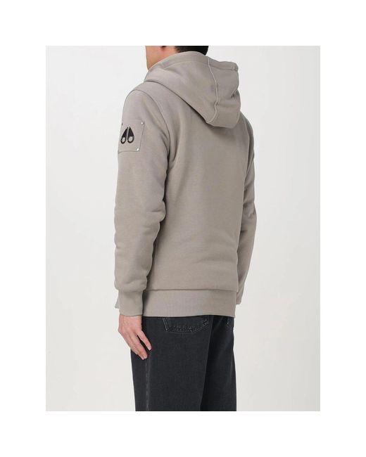 Moose Knuckles Hoodies & Sweatvesten ,Katoen Zip-Up Hoodie Sweater in het Gray voor heren