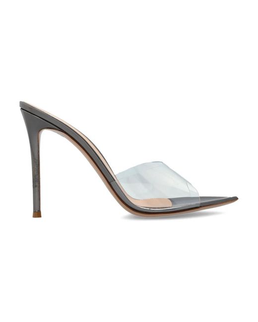 Gianvito Rossi White Heeled Mules
