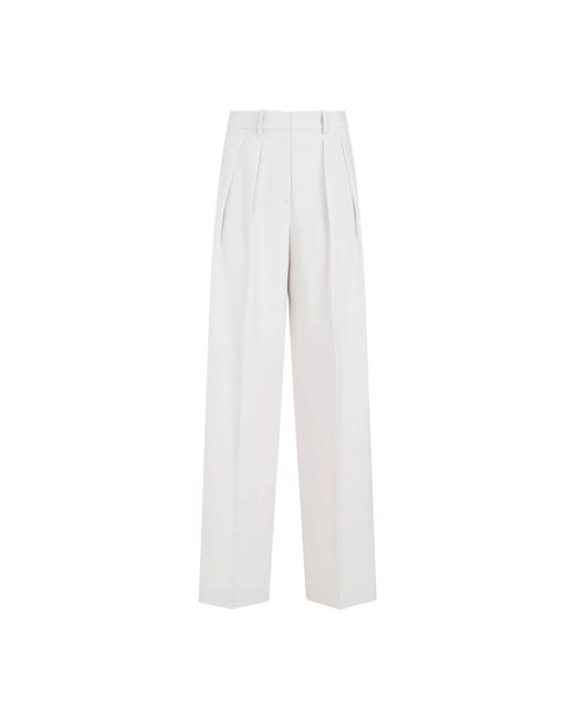 Wide trousers Theory de color White