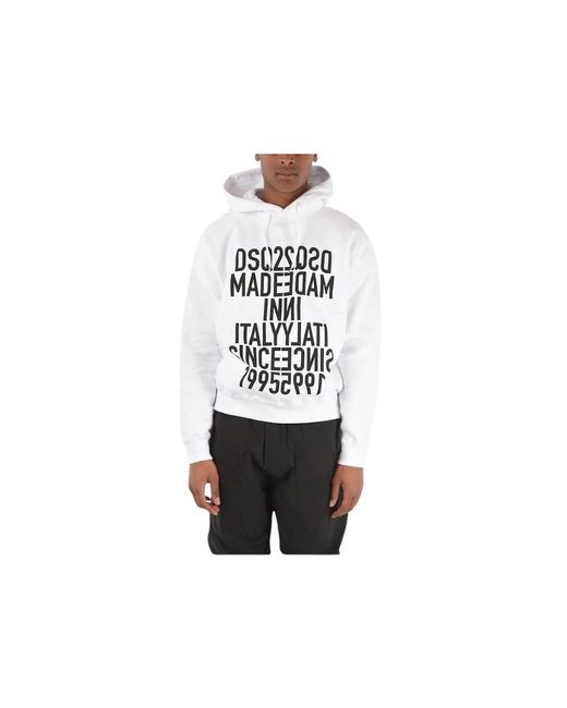 Hoodies di DSquared² in White da Uomo