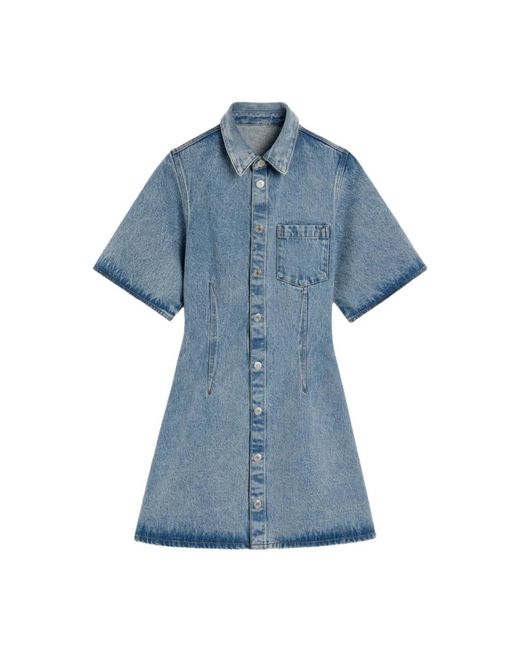 AMI Blue Shirt Dresses