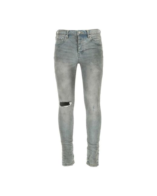 Jeans in denim elasticizzato di Purple Brand in Gray da Uomo