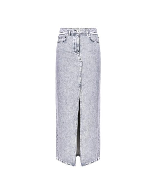 Falda de algodón gris estilo finji IRO de color Gray