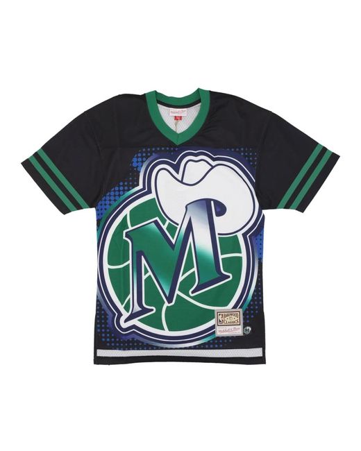 Mitchell & Ness Tops ,Veelkleurig ,Polyester Nba Big Face 7.0 Voetbaljas in het Green voor heren