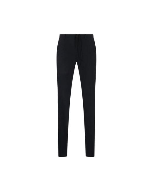 Incotex Black Slim-Fit Trousers for men