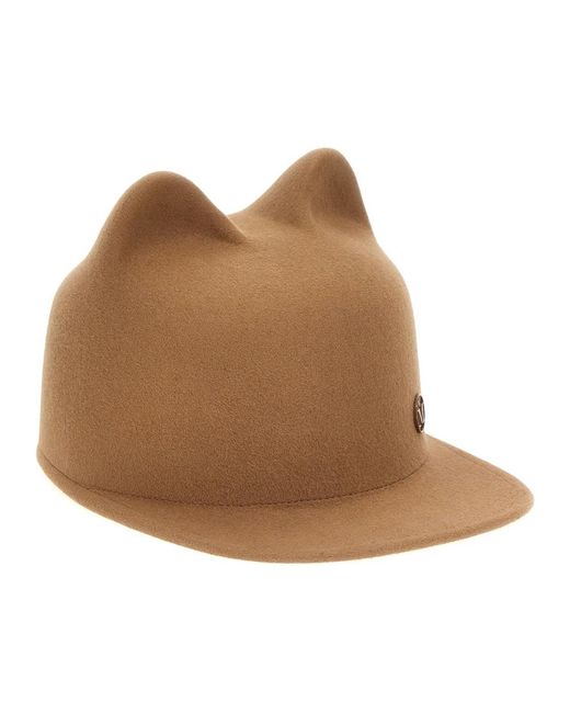 Maison Michel Accessoires ,Bruin ,Jamie Hat in het Brown