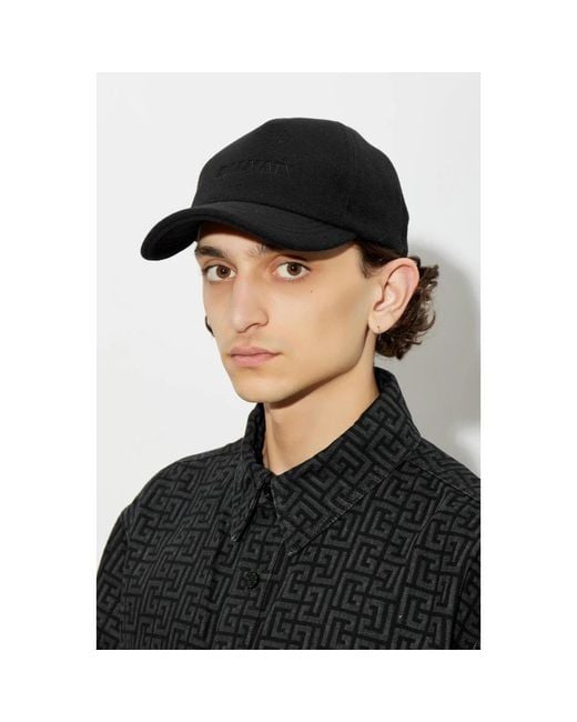 Caps Balmain de hombre de color Black