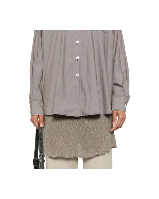 Our Legacy Gray Stein khaki fallschirm popeline oversized hemd