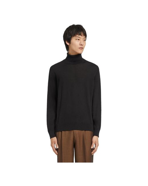 Zegna Black Cashmere Knitwear for men