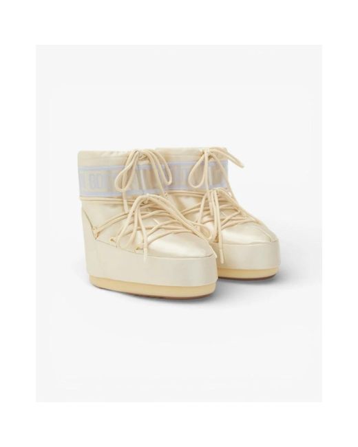 Moon Boot Schoenen ,Polyester Icon Low Boots in het Natural