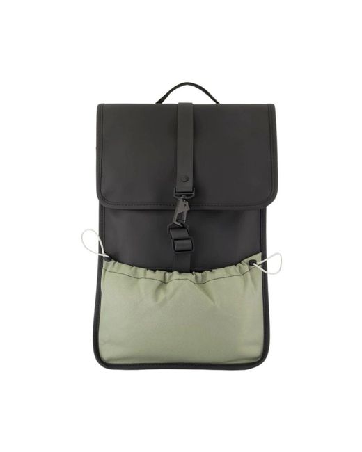 Rains Black Schwarzer Synthetik Mini Rucksack