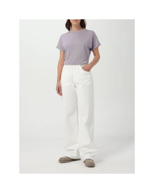 Wide Jeans Brunello Cucinelli de color White