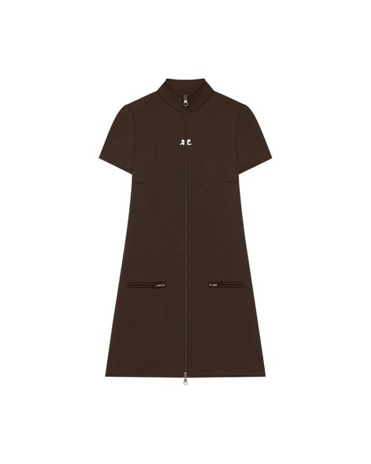 Courreges Brown Short Dresses