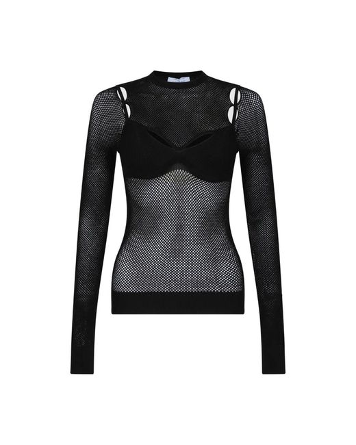 Long Sleeve Tops di Off-White c/o Virgil Abloh in Black