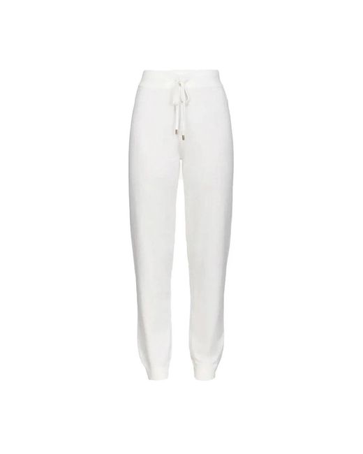 Pinko Broeken ,Wit ,Katoen Lace-Up Katoenmix Broek in het White