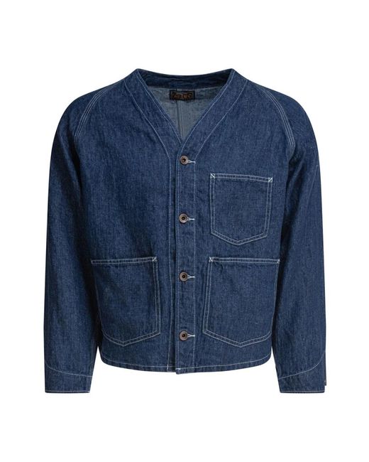 Beams Plus Blaue Denim Engineer Jacke in Blue für Herren