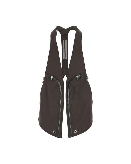 Rick Owens Jassen ,Grijs ,Katoen Bauhaus Vest in het Black voor heren