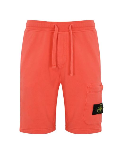 Casual Shorts Stone Island de hombre de color Red