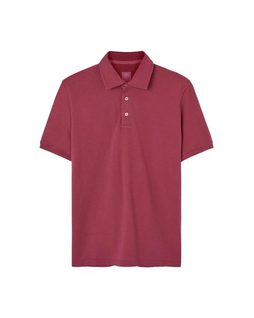 Fedeli Red Polo Shirts for men