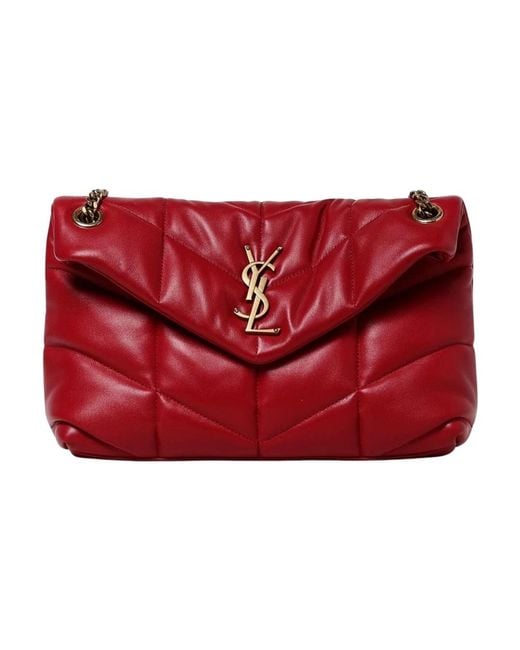 Shoulder Bags Saint Laurent de color Red