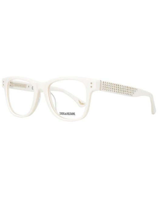 Zadig & Voltaire Metallic Cream Optical Frames