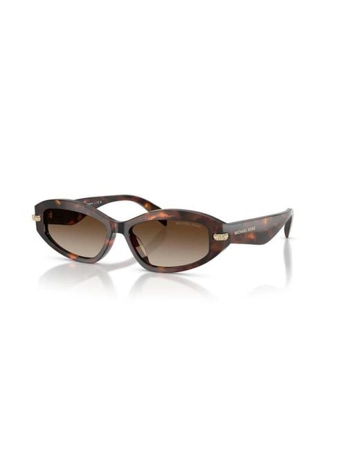Michael Kors Brown Oval Sunglasses