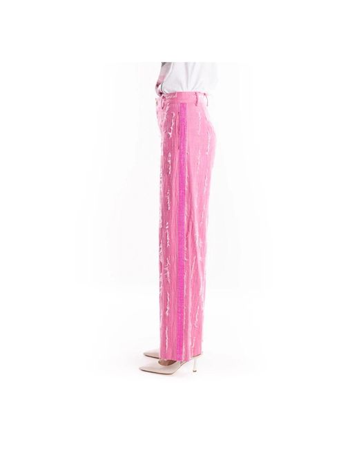 Brand Unique Wijde Broek in het Pink