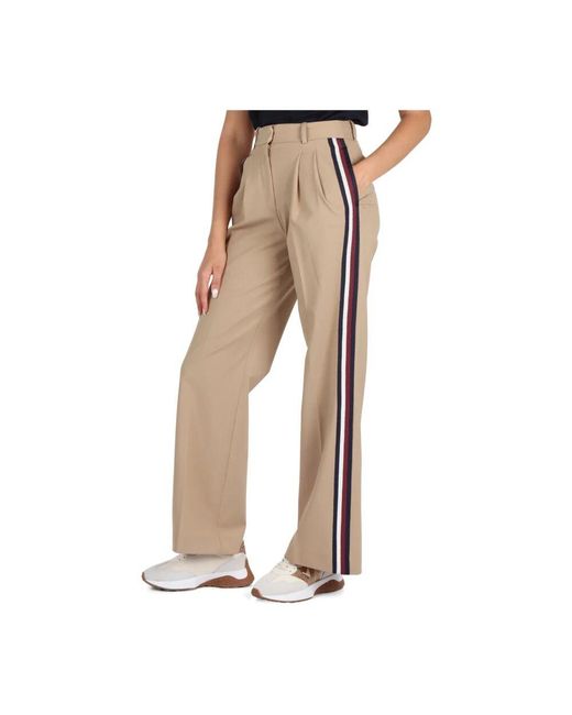 Tommy Hilfiger Natural Weite hose aus wollmischung
