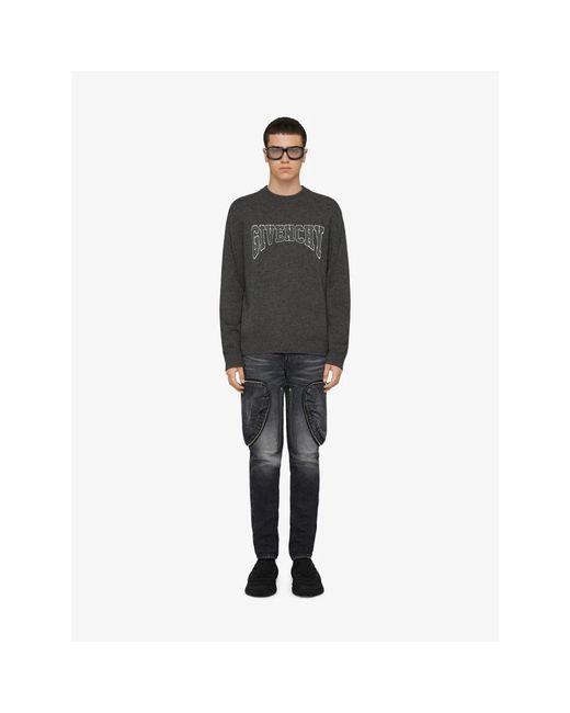 Givenchy Gray Round-Neck Knitwear for men
