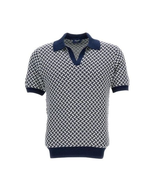 Drumohr Blue Polo Shirts for men