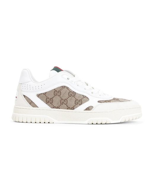 Gucci Schoenen ,Veelkleurig ,Katoen Re‑Web Sneaker in het White