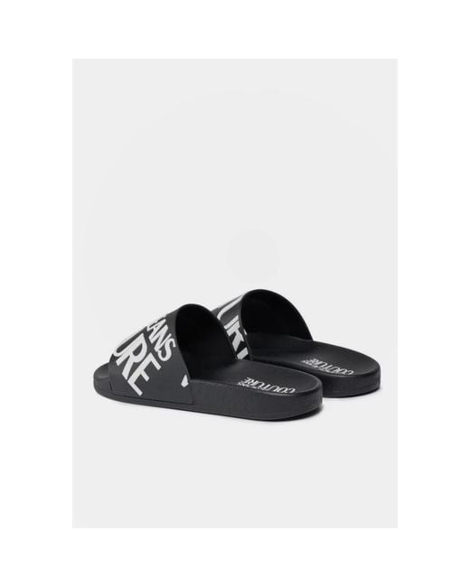 Versace Jeans Couture Black Sliders
