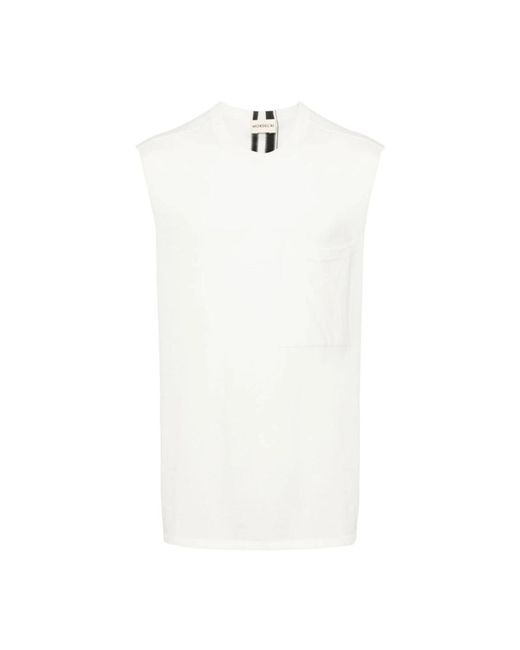Mordecai White Sleeveless Tops for men