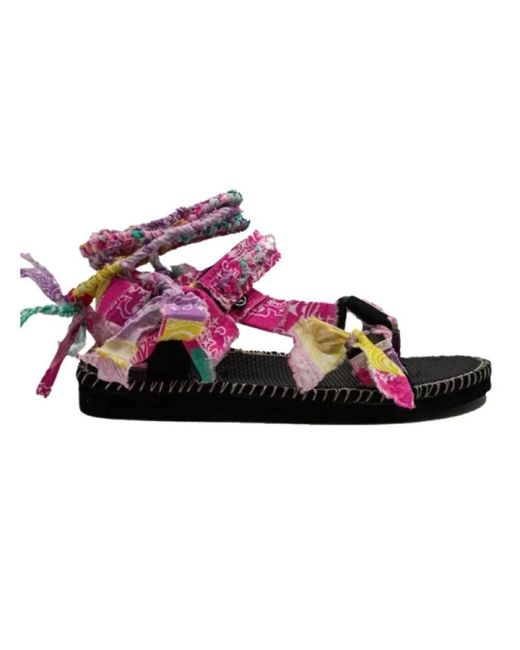 ARIZONA LOVE Pink Velcro bandana sandalen