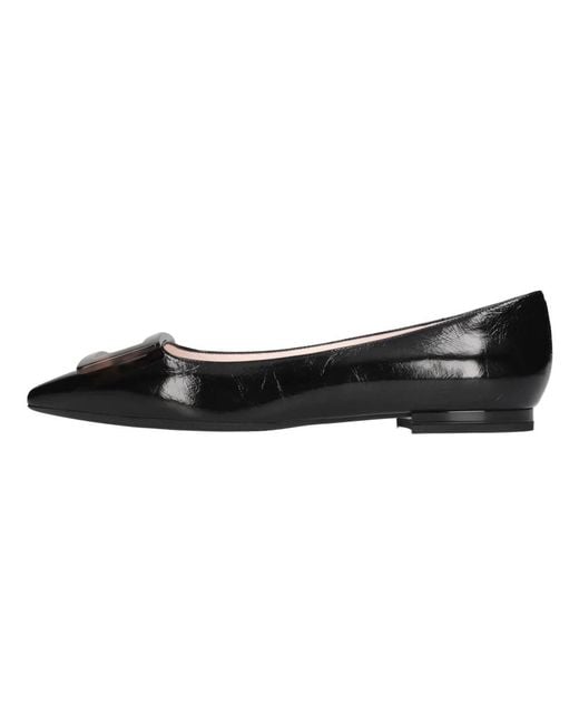 Roger Vivier Black Flache Schuhe Schwarz