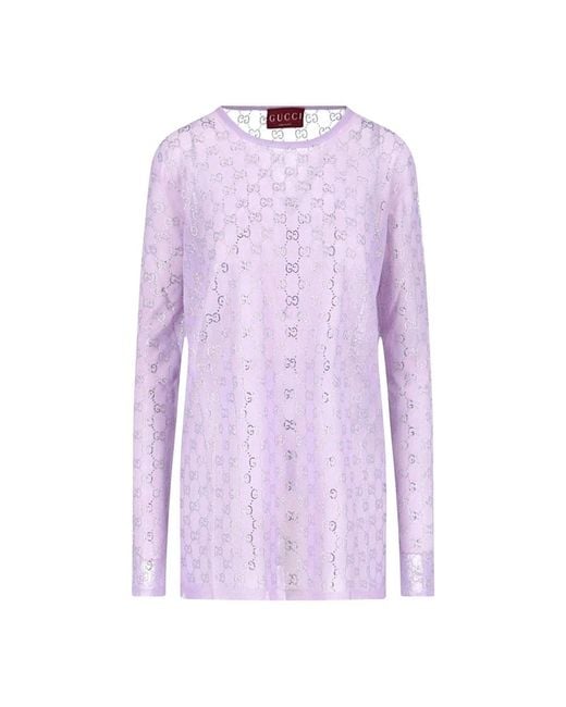 Gucci Purple L/S Rundhalspullover
