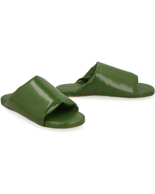 Bottega Veneta Green Sliders for men