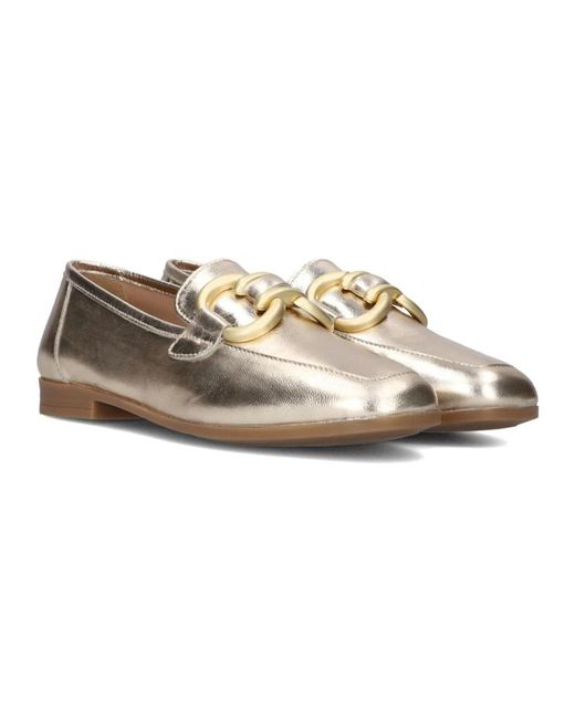 Aiyana Gouden Loafers Met Elegant Detail in het Yellow