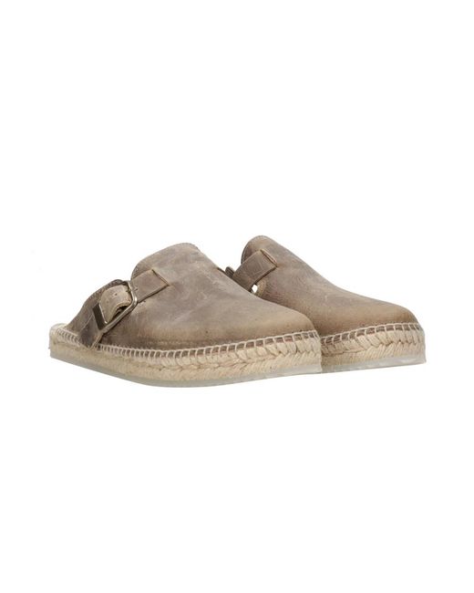 Espadrilles Schoenen ,Bruin ,Bruine Nubuck Sandalen Met Touwzool in het Brown voor heren