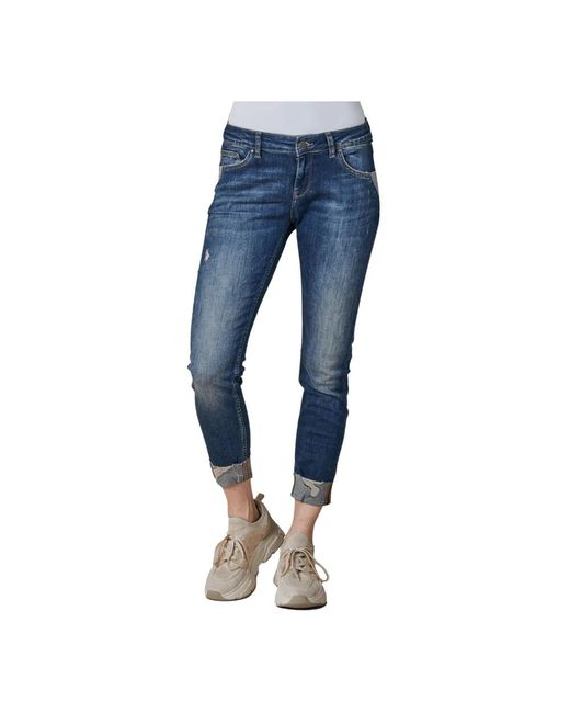 Zhrill Blue Cropped Jeans