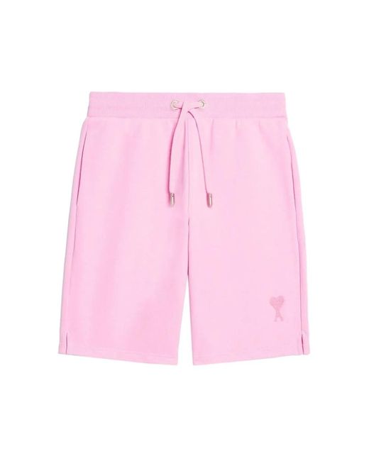 AMI Pink Casual Shorts for men