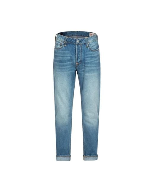 Evisu Blue Straight Jeans for men