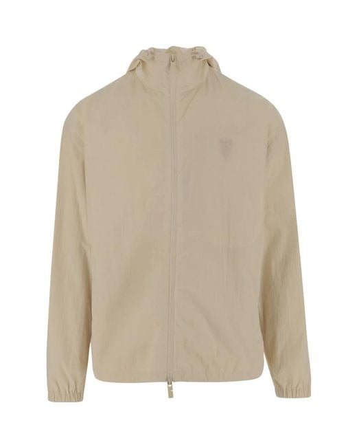 Burberry Jassen ,Nylon Logo Hood Jacket in het Natural voor heren