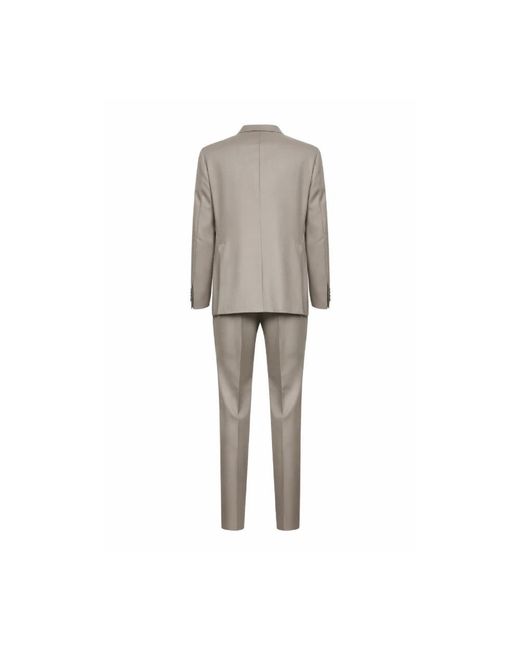 Tagliatore Peak-Lapel Two-Button Suit in het Gray voor heren