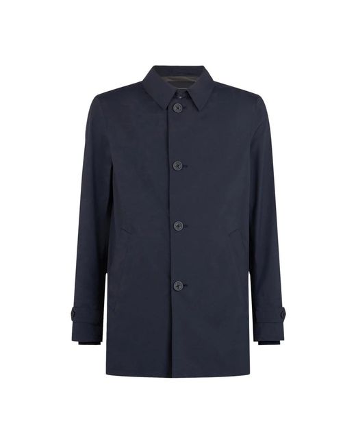 Herno Blue Single-Breasted Coats for men