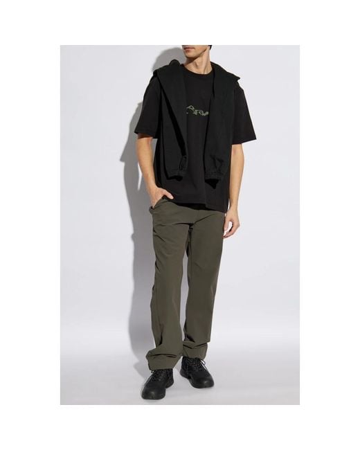 Roa Tops ,Zwart ,Katoen T-Shirt Met Logo in het Black voor heren
